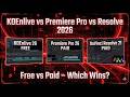 KDEnlive vs Premiere Pro vs DaVinci Resolve 2026 – Which One Should You Use?