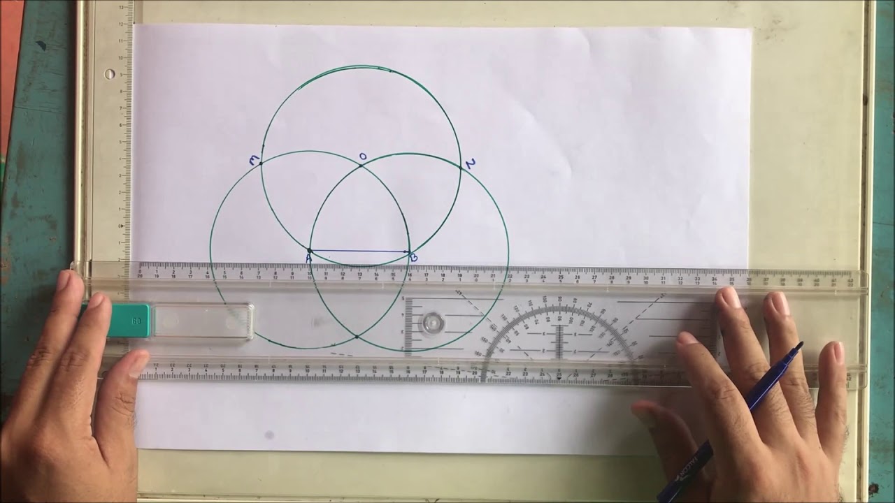 Construcción de un Hexágono Regular con regla y compás - YouTube