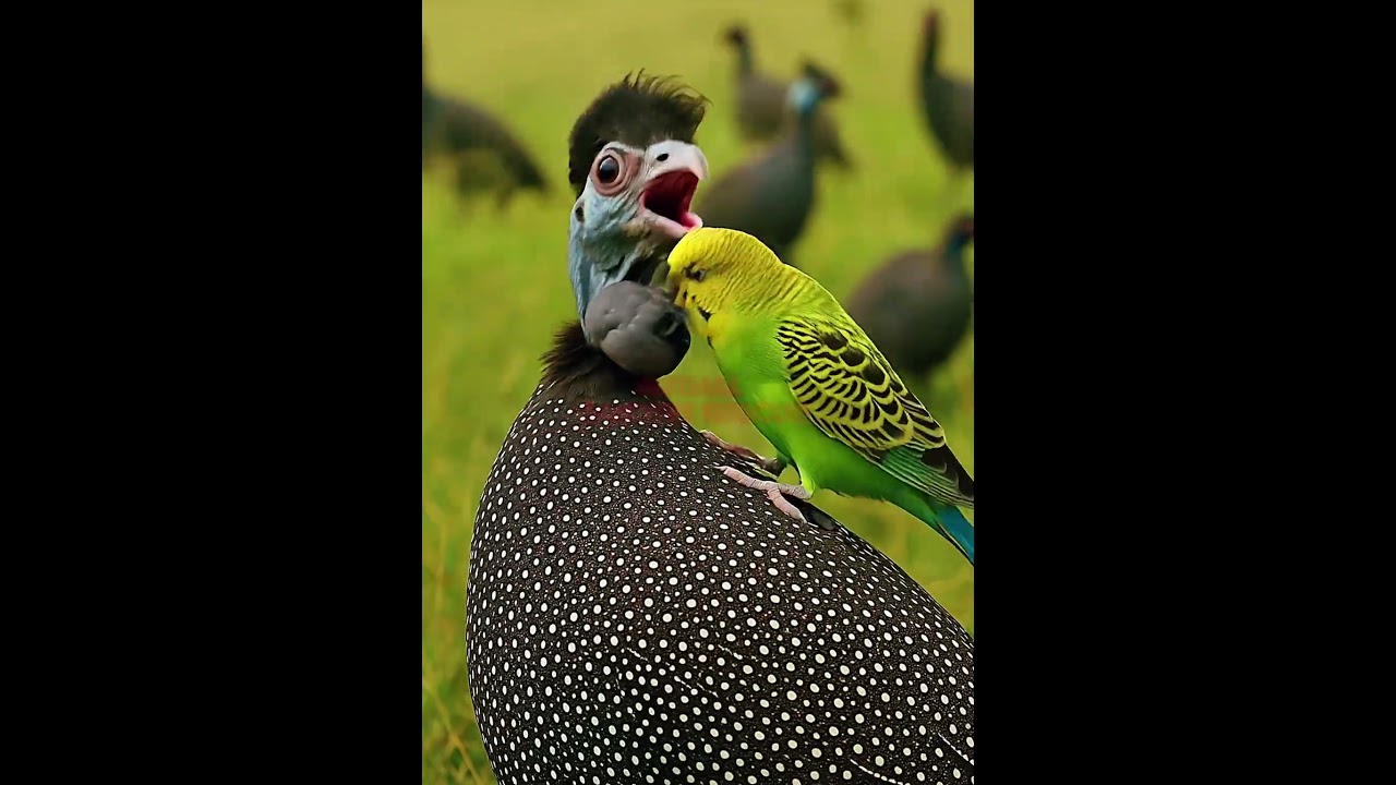 Budgies Save an Infected Crested Guinea Fowl with a Tumor | An Incredible Rescue!