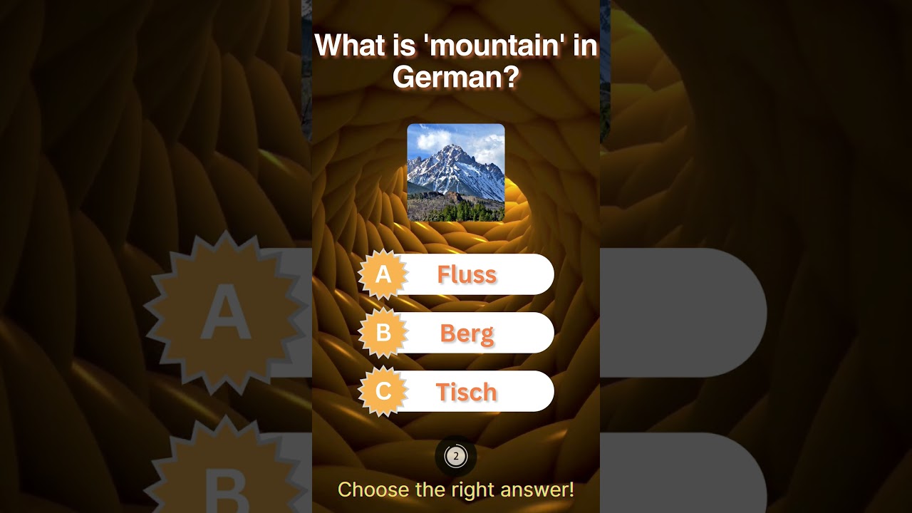 Fun German Word Quiz Test Your Vocabulary  Learn German  Mountain