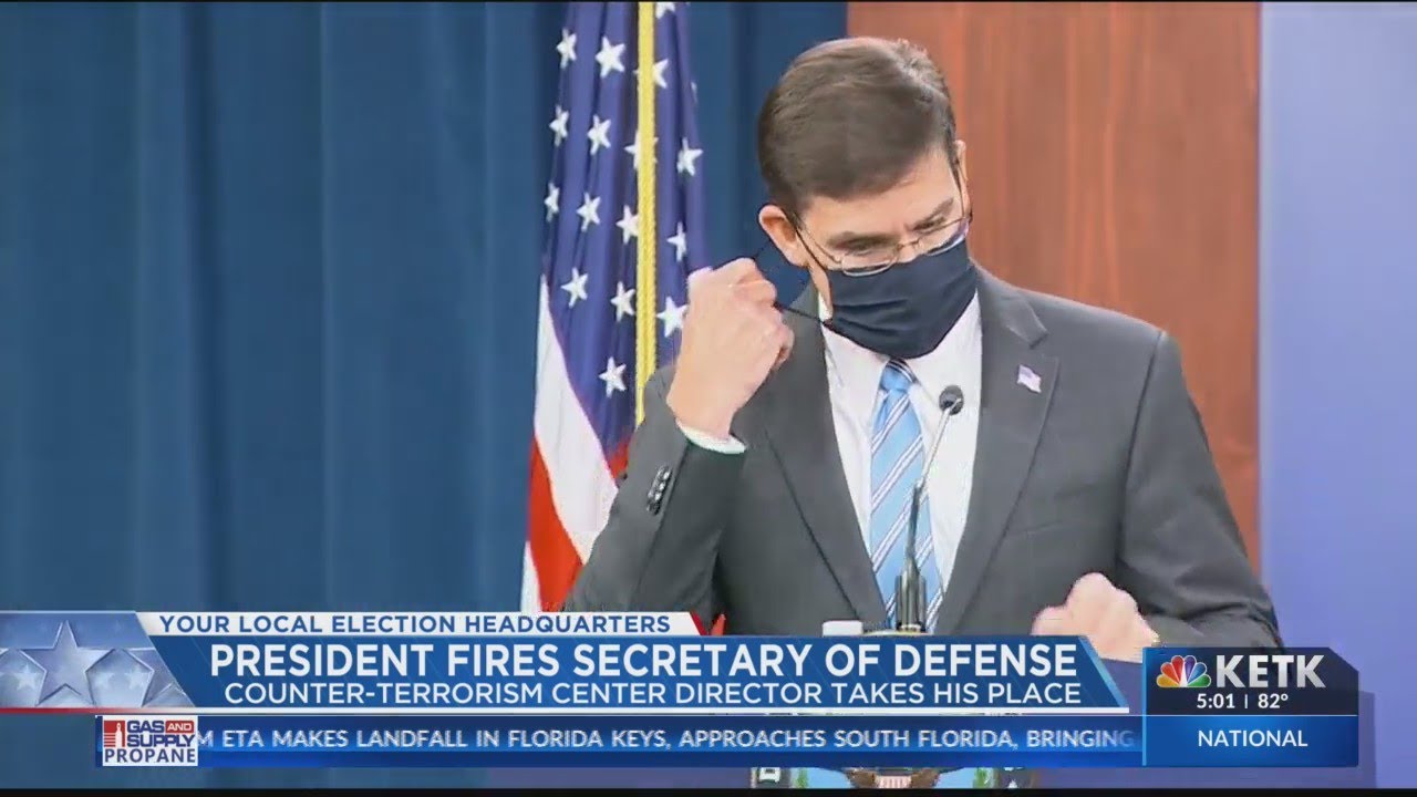 Trump fires Defense Secretary Esper, replaces him with counterterrorism director