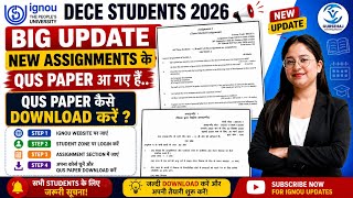 DECE Students Big Update 🔥🔥||Assignments New Qus Paper 2026 ||Gursehaj Coaching Classes