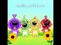 Teletubbies but smiling critters
