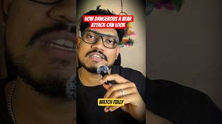 Bear ka attack bahut khaufnaak tha 😱🐻 #horrorshorts #animalattack #scary #viral