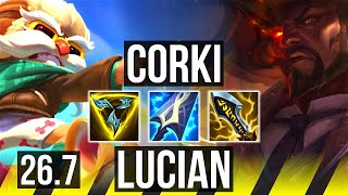 CORKI &amp; Soraka vs LUCIAN &amp; Nami (ADC) | Good KDA: 16/2/14 | TR Challenger | 26.7