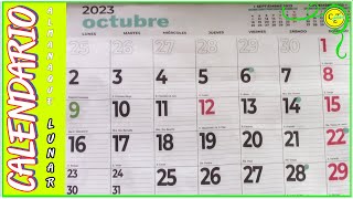 CALENDARIO ALMANAQUE LUNAR OCTUBRE 2023 CALENDARIO ALMANAQUE LUNAR OCTUBRE 2023