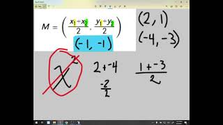 Geometry 1-3 lesson: midpoint and distance