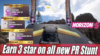 Earn 3 star on all new Speed Traps, Trailblazers, Danger Signs in Evolving World - Forza Horizon 5