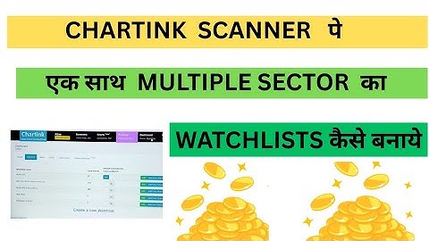 CHARTINK SCANNER पे एक साथ Multiple WATCHLIST केसे बनाये || How to build CHARTINK scanner watchlist