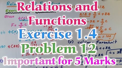 TN 10th Maths|Relations and Functions|Exercise 1.4|Problem 12|in tamil