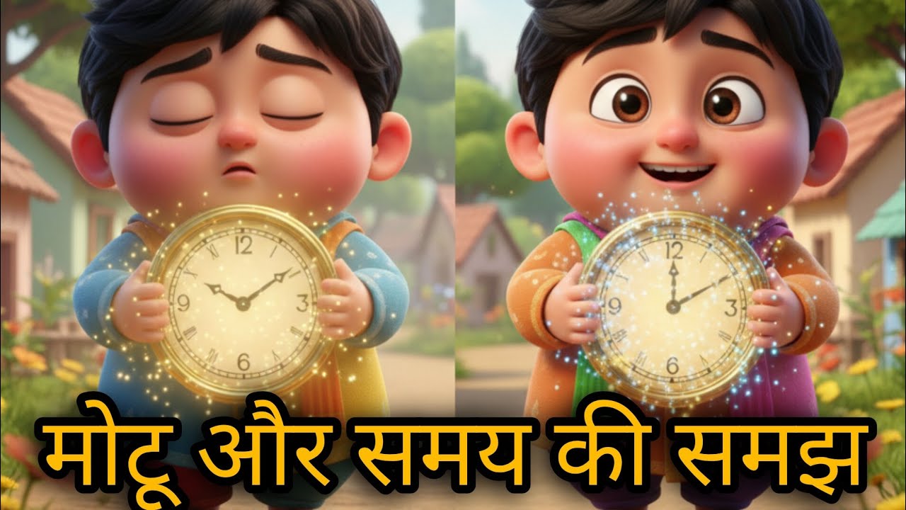 🌈 मोटू और समय की समझ | hindi story | Moral story |hindi cartoon kahani |The sahin 06