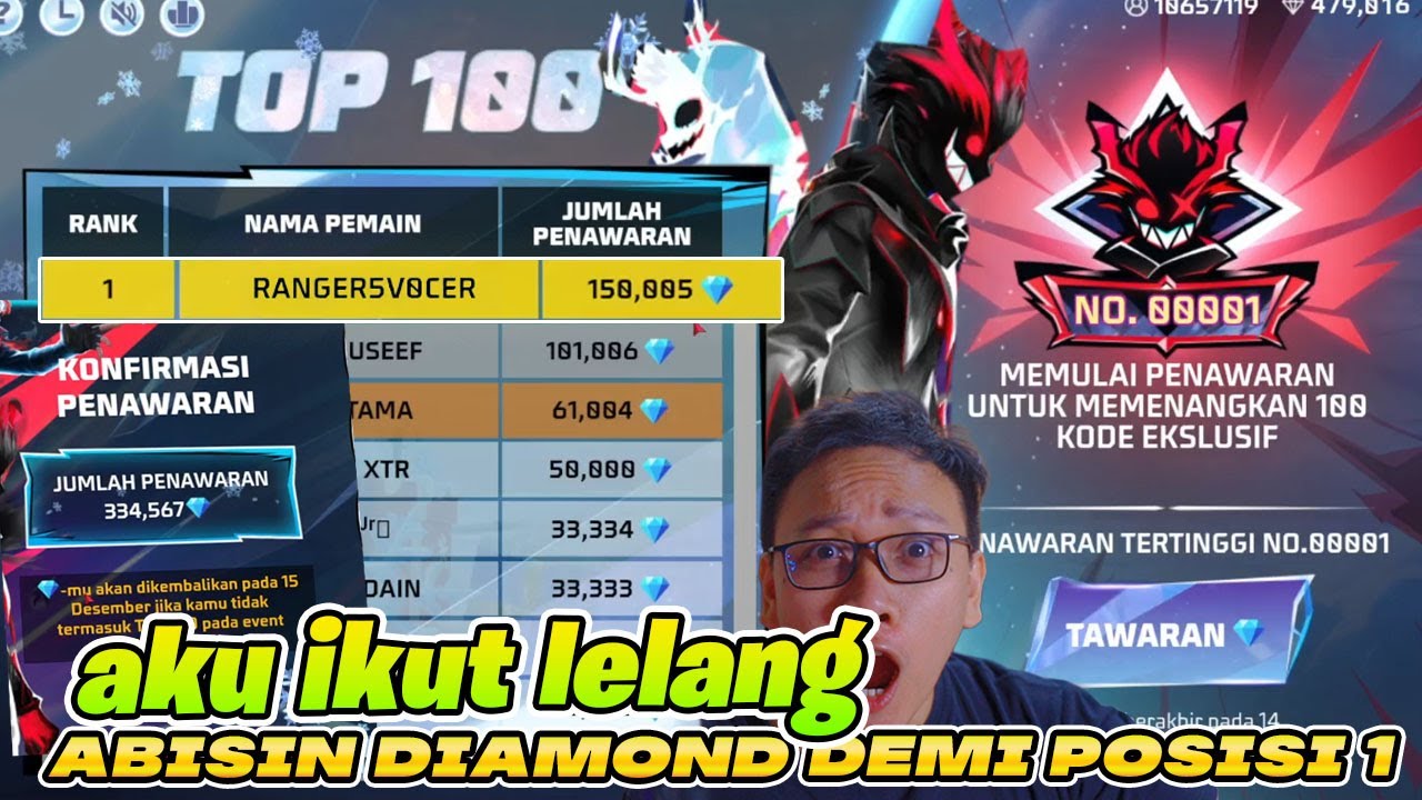 AKU ABISIN JUTAAN RUPIAH DEMI SKIN LELANG SKIN LEGENDARY 00001! DREAMLAND WINTER TERBARU!