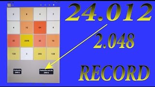 2048 Record Demonstration Tablet BQ Edison 3 - 10,1 " - 24.012 Points Game Partida de Record screenshot 4