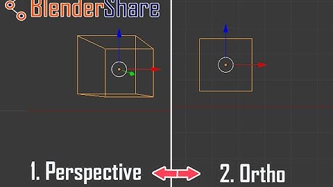 How to switch between Perspective Persp and Orthographic Projection Ortho in Blender 2.77