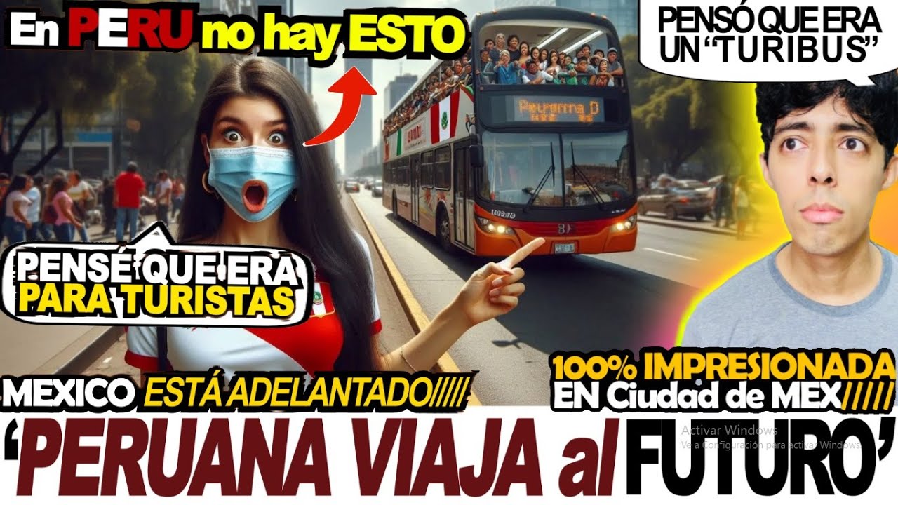 💥🇵🇪PERUANA SE SORPRENDE con el METROBÚS de CDMX🇲🇽 Y SE SIENTE COMO EN EL FUTURO, 