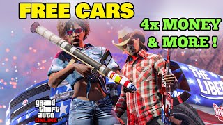 GTA 5 Online Weekly Update! July 4th Event!! 4X Money And Claimable CARS