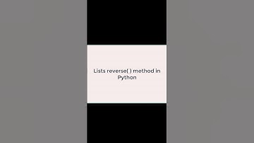 How to implement Lists reverse( ) method in Python #pythonprogramming #shortvideo #python #python3