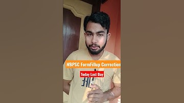 WBPSC JE Formfillup correction।। Today last day।।#youtubeshorts #shortvideo