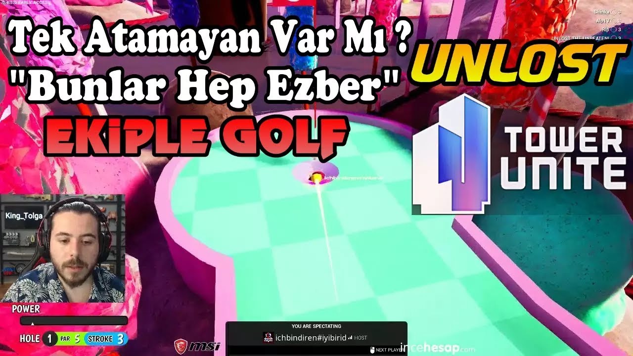 TEK ATAMAYAN VAR MI - BUNLAR HEP EZBER - UNLOST EKİPLE GOLF OYNUYOR (15.03.2018)