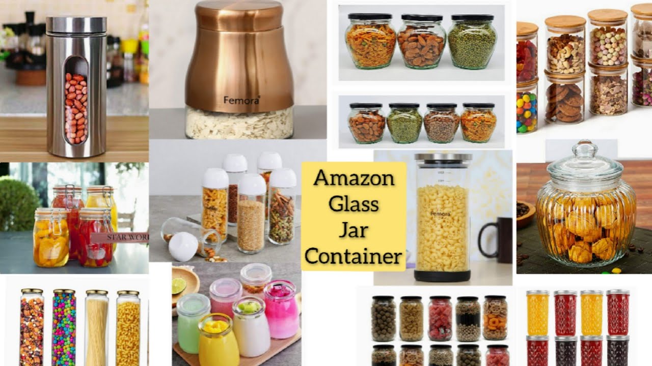 Amazon Glass Storage jar Containers Kitchen Storage Glass jar