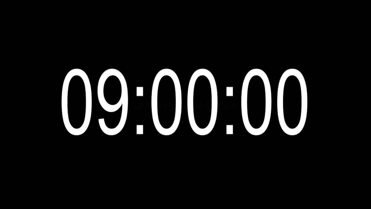 9 Hours or 540 Minutes Silent Timer Countdown | Timer Stopwatch Alarm # ...