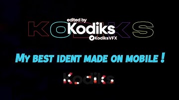 Guys I made my own new EDITED BY intro IDENT on MOBILE !!Edit like Sack, Tmotty, Yarn, Numby on ios