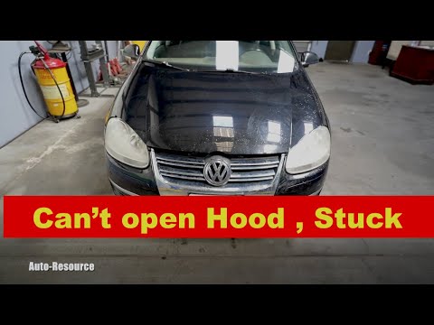 How to open stuck hood on VW Jetta