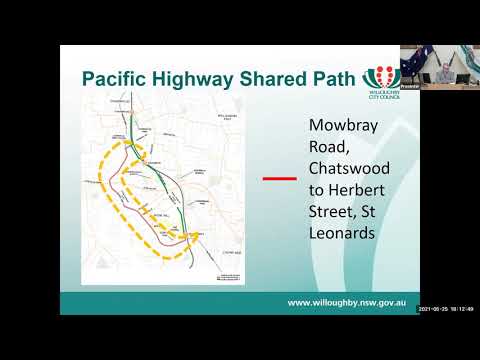 Overview of the Pacific Hwy shared path proposed detailed design plan