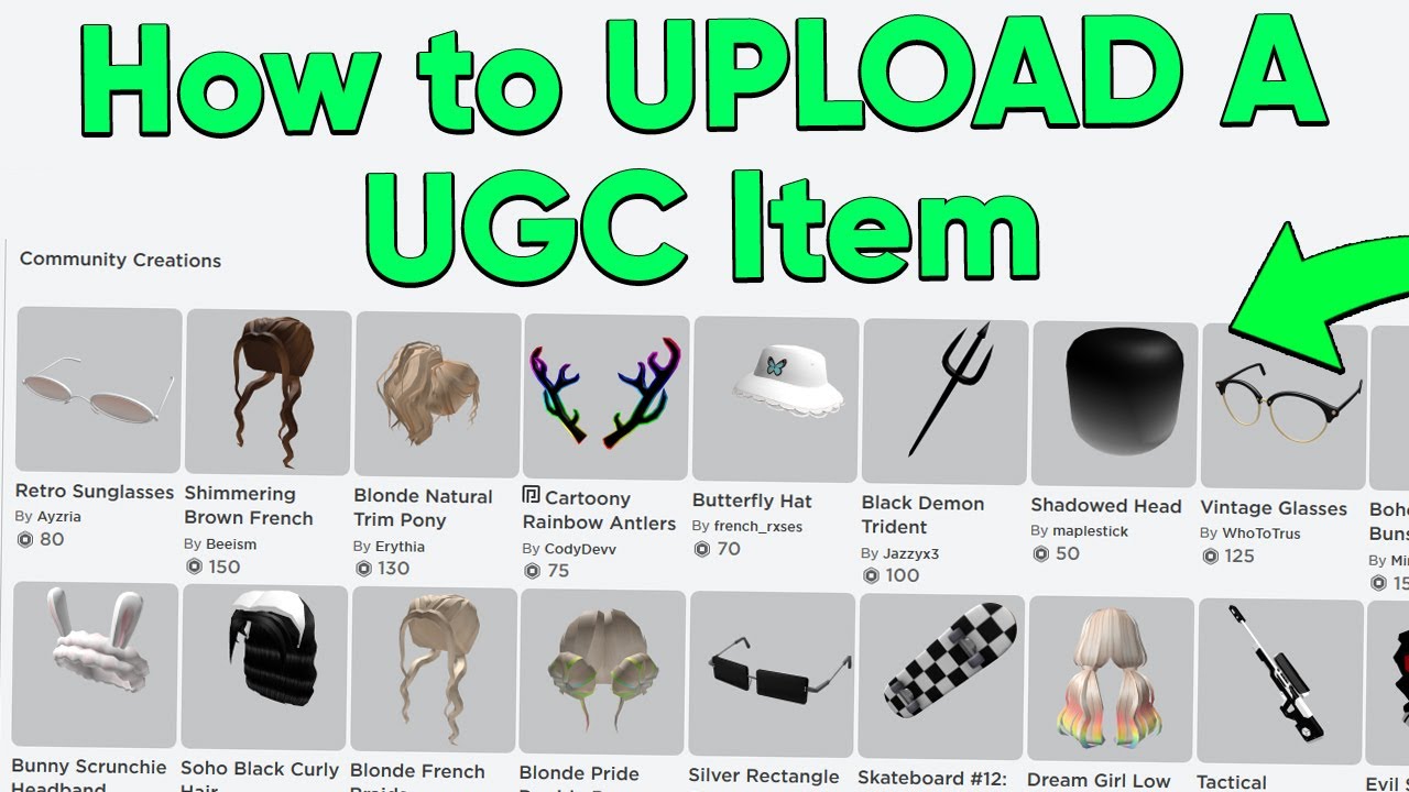 How To Upload Roblox Accessories Ugc Youtube - how to look like thecommunity roblox