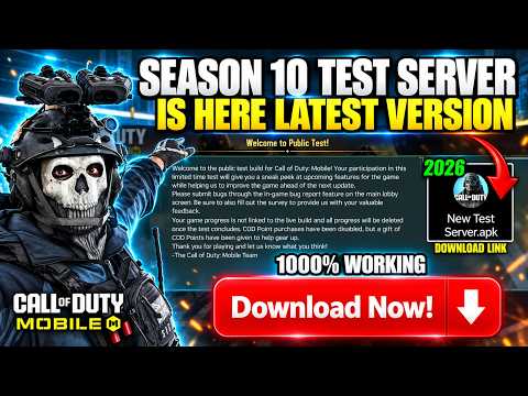 Season 10 Test Server is Here DOWNLOAD NOW || Cod Mobile Season 10 2026 Test Server Download Link