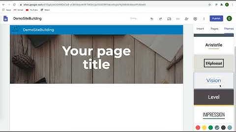 Getting Started in Google Sites
