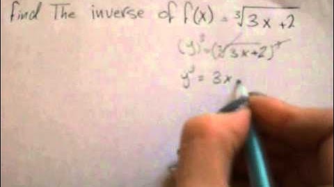 How to find the inverse of a cube root function