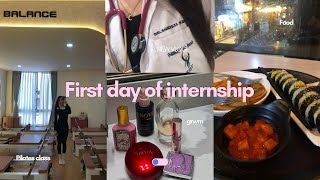 First day of my internship | orientation, Pilates class, learning , internship diaries episode 1 