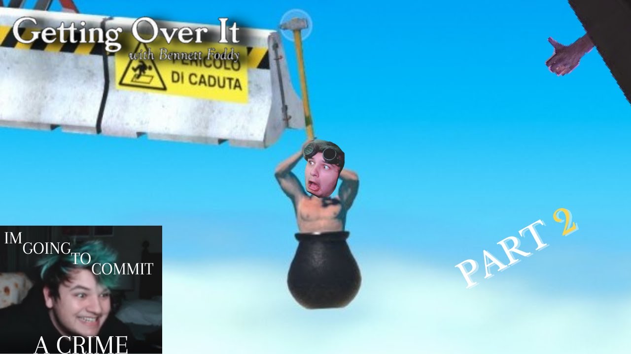 I can feel my Insanity dwindling. Getting Over It with Bennet Foddy Part 2