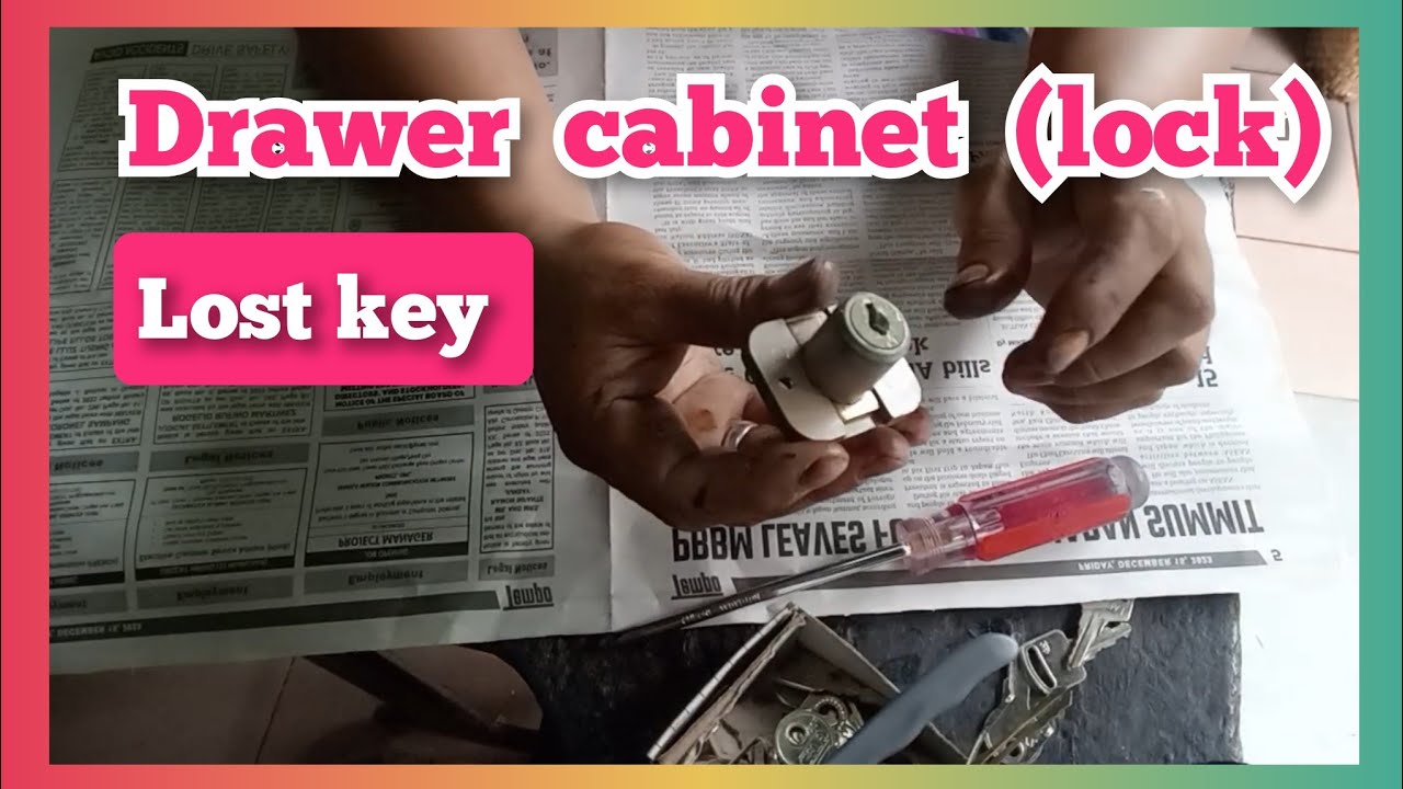DRAWER LOCK.. nawala ang susi gawan ko ng panibago (tutorial