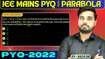 Let x = 2t, y =- be a conic. Let S be the focus and B be the point on the axis ofthe conic such that