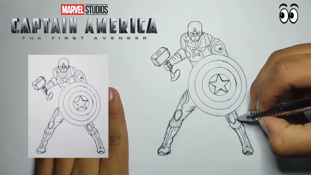 CÓMO DIBUJAR AL CAPITÁN AMÉRICA (alzando el martillo de Thor) - YouTube c-mo-dibujar-al-capit-n-am-rica-alzando-el-martillo-de-thor-youtube