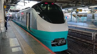 E657系特急【ときわ69号】勝田行き(フレッシュひたち緑塗装)上野駅入線