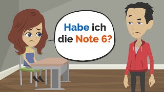 Deutsch lernen | Mia schreibt einen wichtigen Test | Wortschatz und wichtige Verben