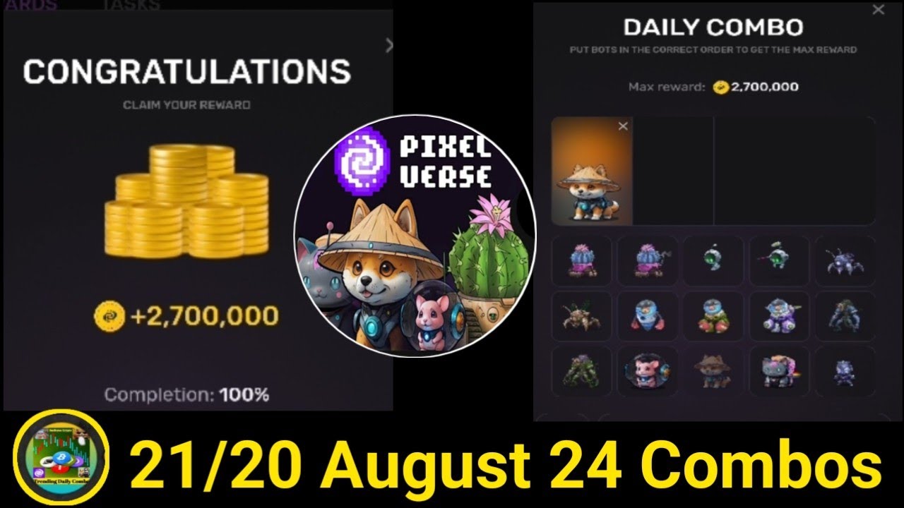 Pixel Tap Daily Combo Rewards | 20/21 August 24  | Pixel Tap Daily Reward | Badhyaa Crypto |