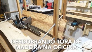 Dica para Iniciantes na Marcenaria (COMO DESDOBRAR TORA DE MADEIRA). Woodworking