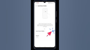 How to enable quick return bubble in realme mobile #shorts #youtubeshorts