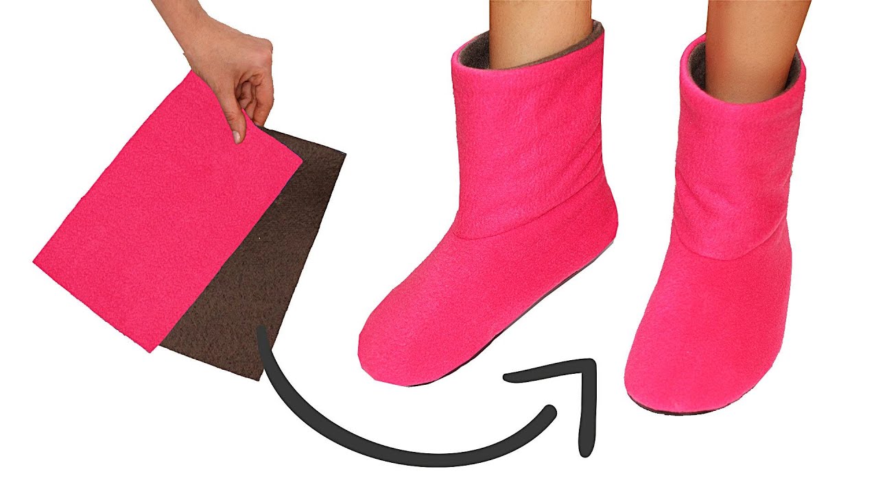 How simply to sew slippers out of fleece in 20 minutes! 