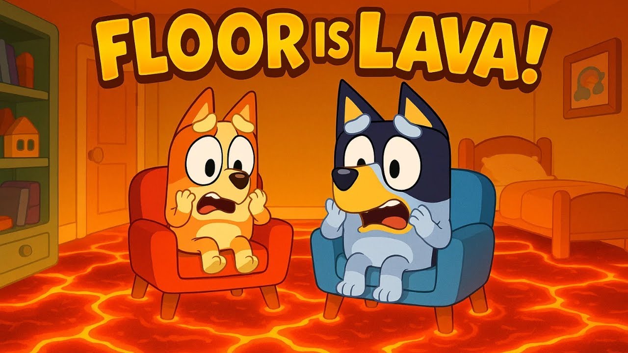 Floor Is Lava 🌋 with Bluey | Fun Brain Break for Preschool & Kindergarten