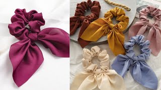 خياطة شوشو بالساتا مثل الذي يباع في المحلات   🎀 خياطة ربطة شعر أنيقة بالساتا