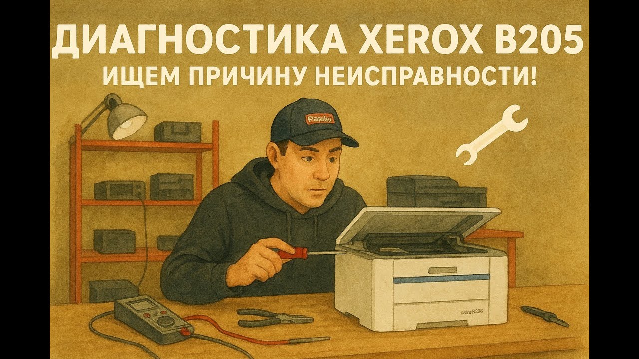 Диагностика Xerox B205 — ищем причину неисправности! 🔧