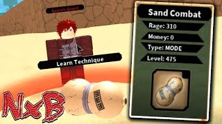 Roblox Nrpg Beyond How To Get Sand Combat Technique Gaara Boss Location Youtube - roblox naruto rpg beyond sand combat