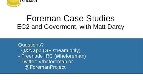 Case Study: Foreman in Consulting, Government, AWS - with Matt Darcy