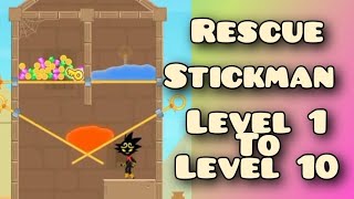 Rescue Stickman Level 1 To Level 10 Gameplay || All Level Solutions screenshot 5
