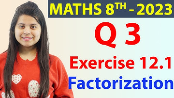 Q 3 - Ex 12.1 - Factorization - NCERT Maths Class 8th - Chapter 12, New Syllabus 2023 CBSE